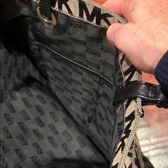 Michael Kors Brown and Tan Logo Tote - Picture 11 of 16